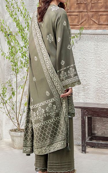 Lsm Sage Green Pashmina Suit | Pakistani Winter Dresses in USA- Image 2