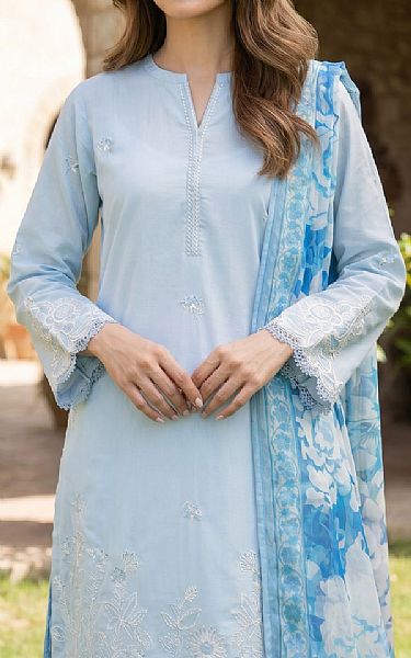 Lsm Pale Aqua Lawn Suit | Pakistani Lawn Dress in USA- Image 2