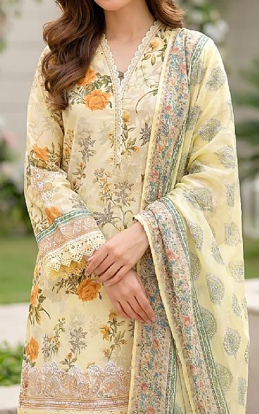 Lsm Cream Lawn Suit | Pakistani Lawn Dress in USA- Image 2