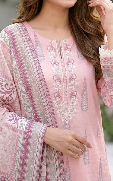 Lsm Pastel Pink Lawn Suit | Pakistani Lawn Dress in USA- Image 2