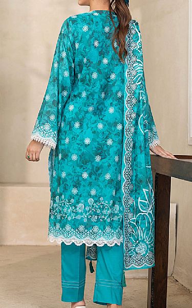 Lsm Teal Lawn Suit | Pakistani Lawn Dress in USA- Image 2