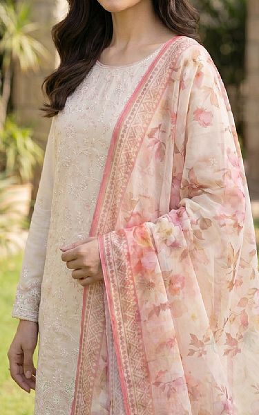 Lsm Beige Lawn Suit | Pakistani Lawn Dress in USA- Image 2