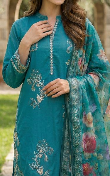 Lsm Teal Lawn Suit | Pakistani Lawn Dress in USA- Image 2