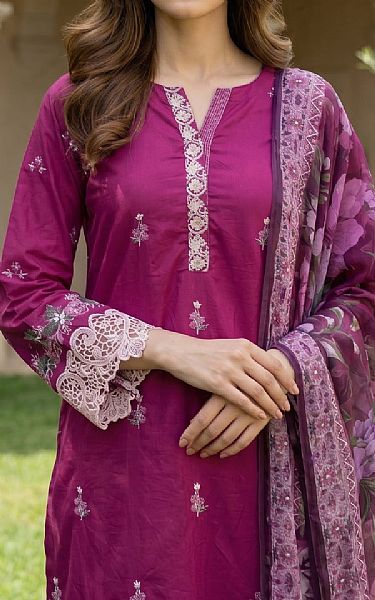 Lsm Dark Raspberry Lawn Suit | Pakistani Lawn Dress in USA- Image 2
