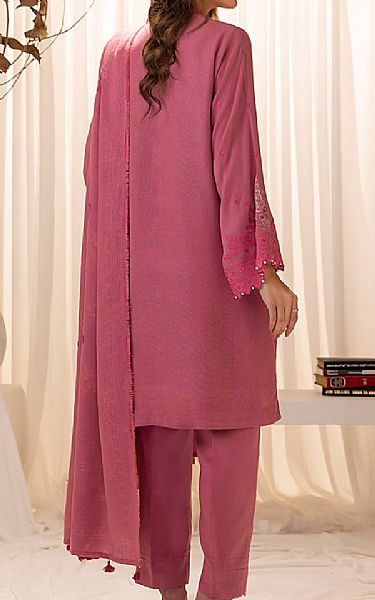 Lsm Dark Rose Slub Suit | Pakistani Winter Dresses in USA- Image 2