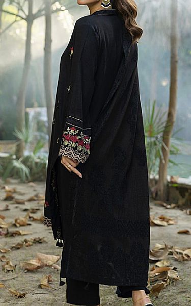 Lsm Black Slub Suit | Pakistani Winter Dresses in USA- Image 2