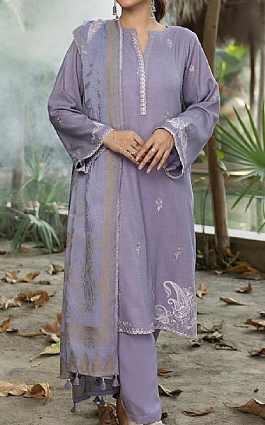 Lsm Lilac Slub Suit | Pakistani Winter Dresses in USA- Image 1