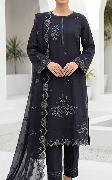 Lsm Black Lawn Suit | Pakistani Lawn Dress in USA- Image 1
