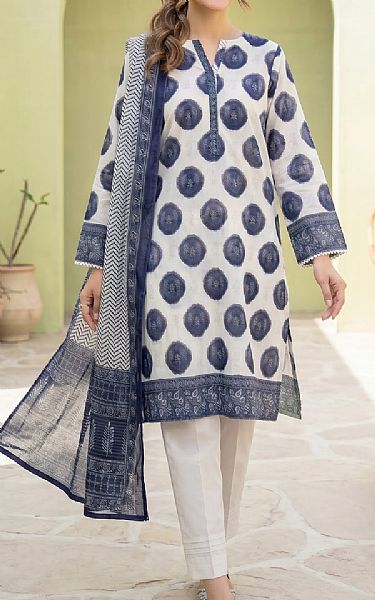 Lsm Off White Lawn Suit | Pakistani Lawn Dress in USA- Image 1