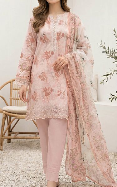 Lsm Oyster Pink Lawn Suit | Pakistani Lawn Dress in USA- Image 1