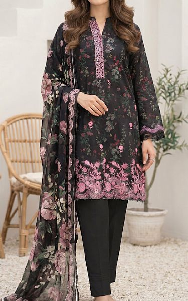 Lsm Black Lawn Suit | Pakistani Lawn Dress in USA- Image 1
