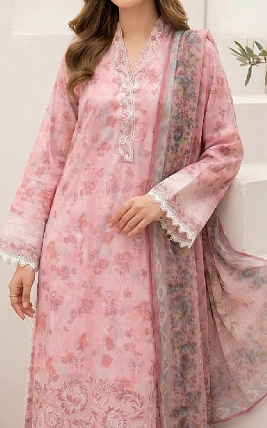 Lsm Pink Lawn Suit | Pakistani Lawn Dress in USA- Image 2