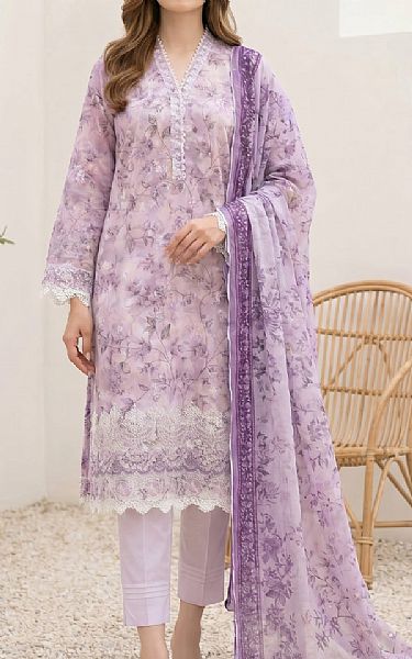 Lsm Lilac Lawn Suit | Pakistani Lawn Dress in USA- Image 1