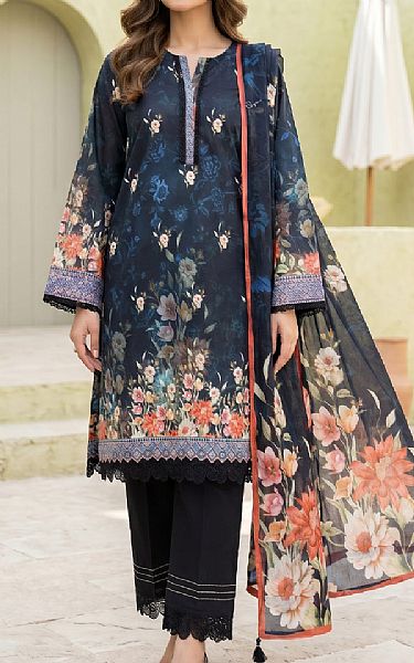 Lsm Black Lawn Suit | Pakistani Lawn Dress in USA- Image 1
