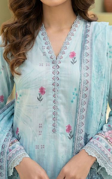 Lsm Sky Blue Lawn Suit | Pakistani Lawn Dress in USA- Image 2