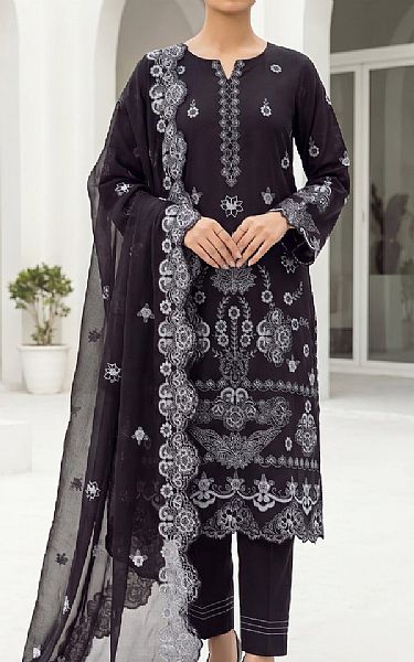 Lsm Black Lawn Suit | Pakistani Lawn Dress in USA- Image 1