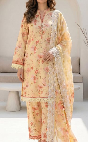 Lsm Cream Lawn Suit | Pakistani Lawn Dress in USA- Image 1