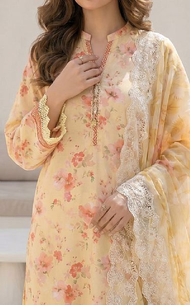 Lsm Cream Lawn Suit | Pakistani Lawn Dress in USA- Image 2