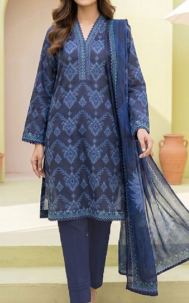 Lsm Blue Lawn Suit | Pakistani Lawn Dress in USA- Image 1