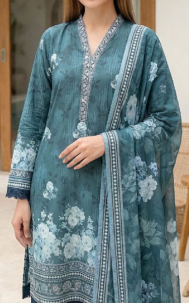 Lsm Teal Lawn Suit | Pakistani Lawn Dress in USA- Image 2