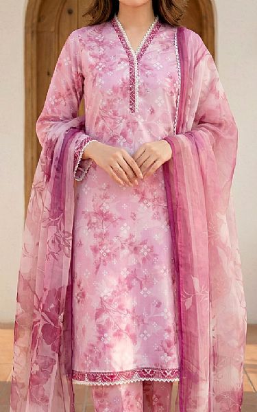 Lsm Pink Lawn Suit | Pakistani Lawn Dress in USA- Image 2