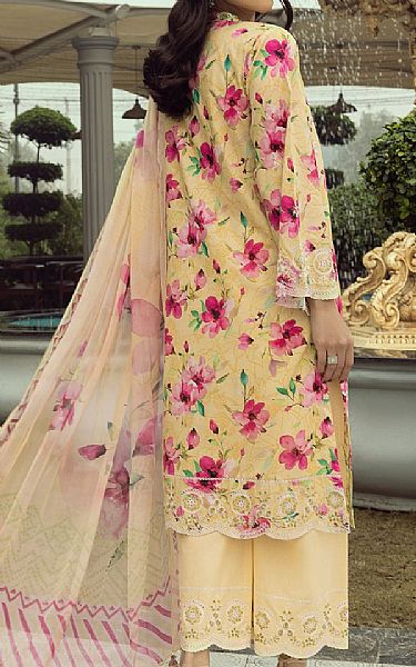 Lsm Sand Gold Lawn Suit | Pakistani Lawn Dress in USA- Image 2