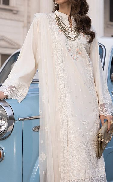 Lsm White Lawn Suit | Pakistani Lawn Suits- Image 2