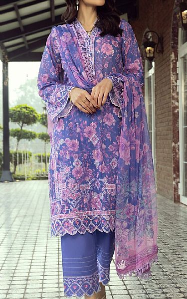 Lsm Purple Lawn Suit | Pakistani Lawn Dress in USA- Image 1