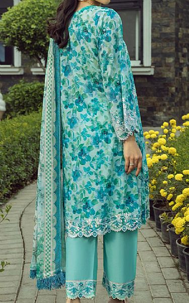 Lsm Aqua Lawn Suit | Pakistani Lawn Dress in USA- Image 2