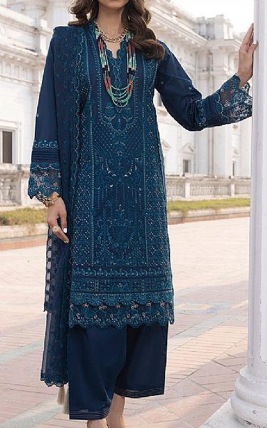 Lsm Teal Blue Lawn Suit | Pakistani Lawn Suits- Image 1