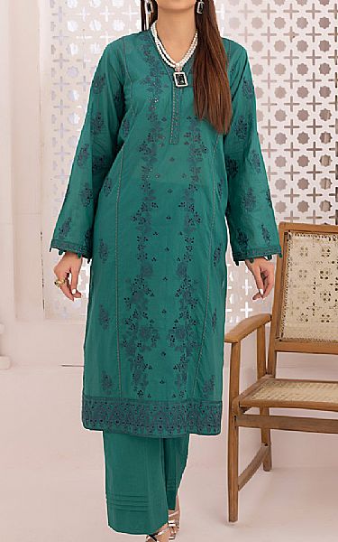 Lsm Teal Lawn Suit (2 Pcs) | Pakistani Lawn Suits- Image 1
