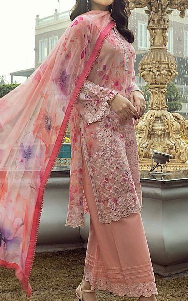 Lsm Peach Lawn Suit | Pakistani Lawn Dress in USA- Image 2