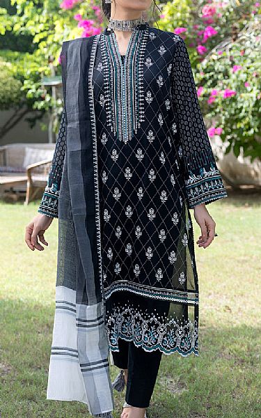 Lsm Black Lawn Suit | Pakistani Lawn Suits- Image 1