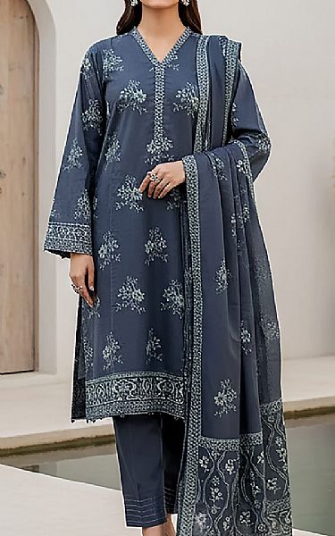 Lsm Slate Grey Pashmina Suit | Pakistani Winter Dresses in USA- Image 1