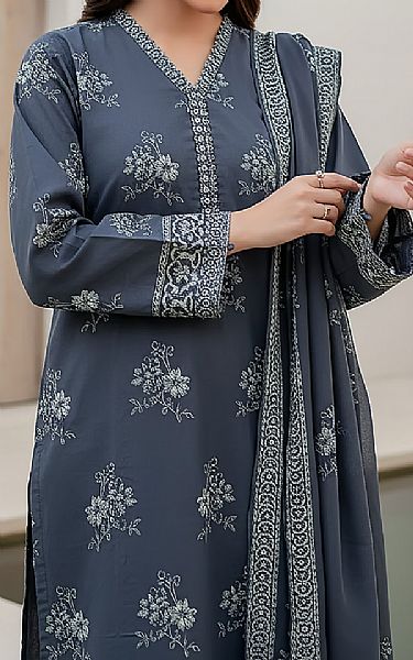 Lsm Slate Grey Pashmina Suit | Pakistani Winter Dresses in USA- Image 2