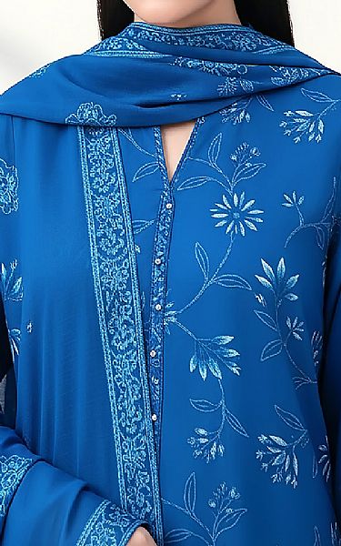 Lsm Blue Marina Suit | Pakistani Winter Dresses in USA- Image 2