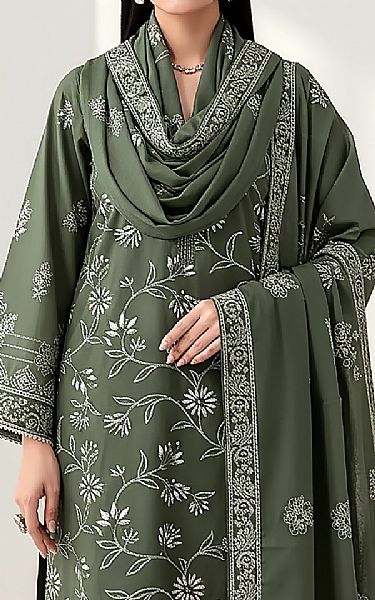 Lsm Sage Green Marina Suit | Pakistani Winter Dresses in USA- Image 2