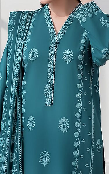 Lsm Teal Marina Suit | Pakistani Winter Dresses in USA- Image 2