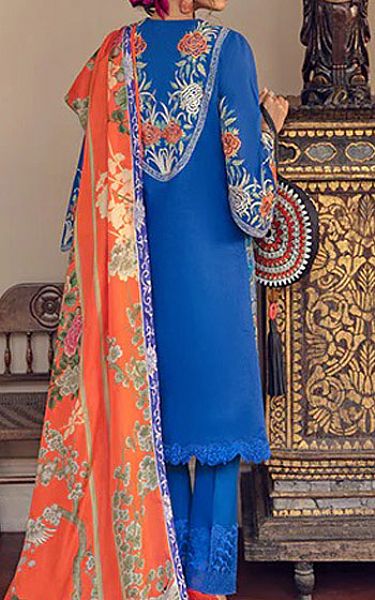 Mahgul Royal Blue Lawn Suit | Pakistani Dresses in USA- Image 2