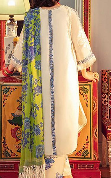Mahgul Cream Lawn Suit | Pakistani Dresses in USA- Image 2