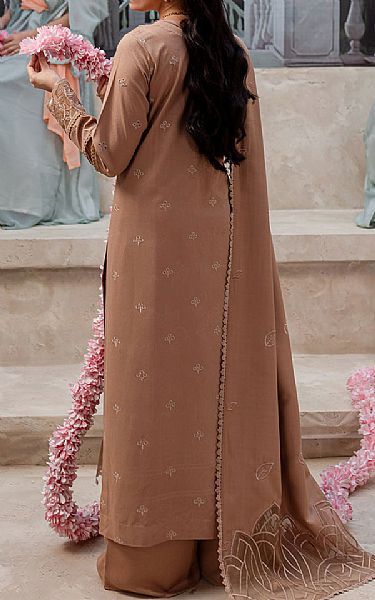Mahnur Light Taupe Karandi Suit | Pakistani Winter Dresses in USA- Image 2