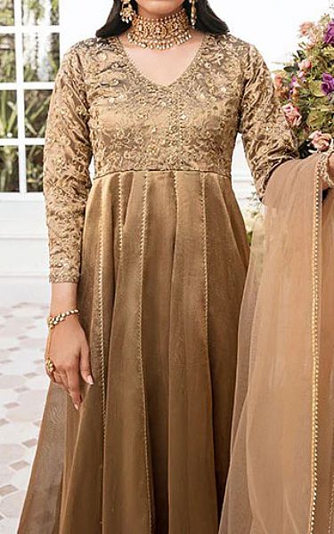 Mahum Asad Mari Gold | Pakistani Pret Wear Clothing by Mahum Asad- Image 2