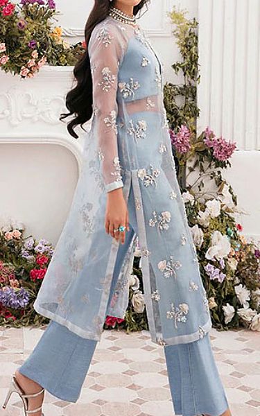 Mahum Asad Peri Winkle | Pakistani Pret Wear Clothing by Mahum Asad- Image 2