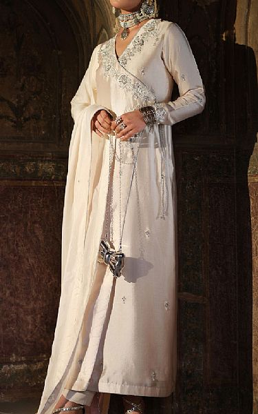 Mahum Asad White Noise | Pakistani Pret Wear Clothing by Mahum Asad- Image 1