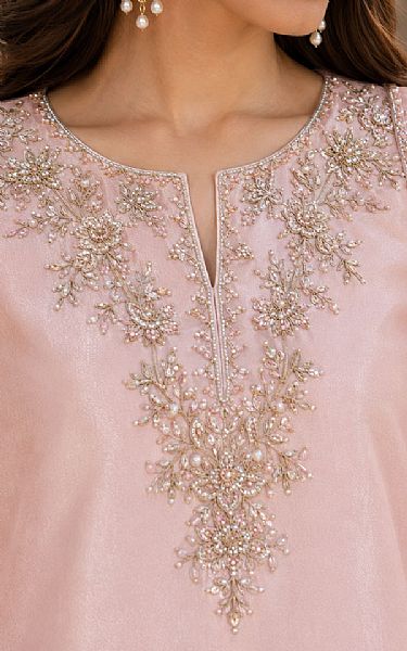 Mahveen Light Pink Tissue Silk Suit | Pakistani Embroidered Chiffon Dresses USA- Image 3
