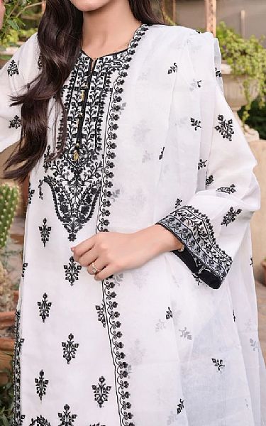 Mak Fashion White Organza Suit | Pakistani Pret Wear Clothing by Mak Fashion- Image 2