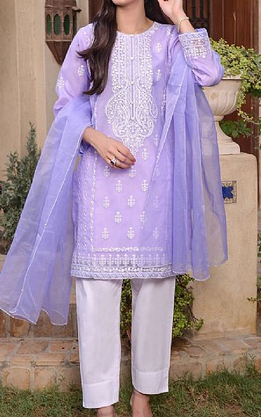 Mak Fashion Pale Purple Organza Suit | Pakistani Pret Wear Clothing by Mak Fashion- Image 1