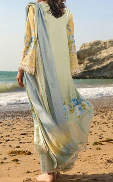 Manara Yellow/Turquoise Lawn Suit | Pakistani Lawn Dress in USA- Image 2