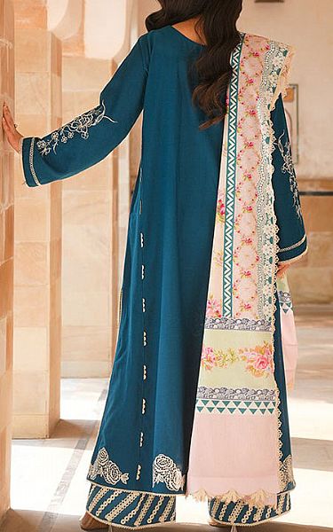 Manara Teal Karandi Suit | Pakistani Winter Dresses in USA- Image 2