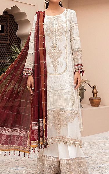 Maria B White Lawn Suit | Pakistani Dresses in USA- Image 1